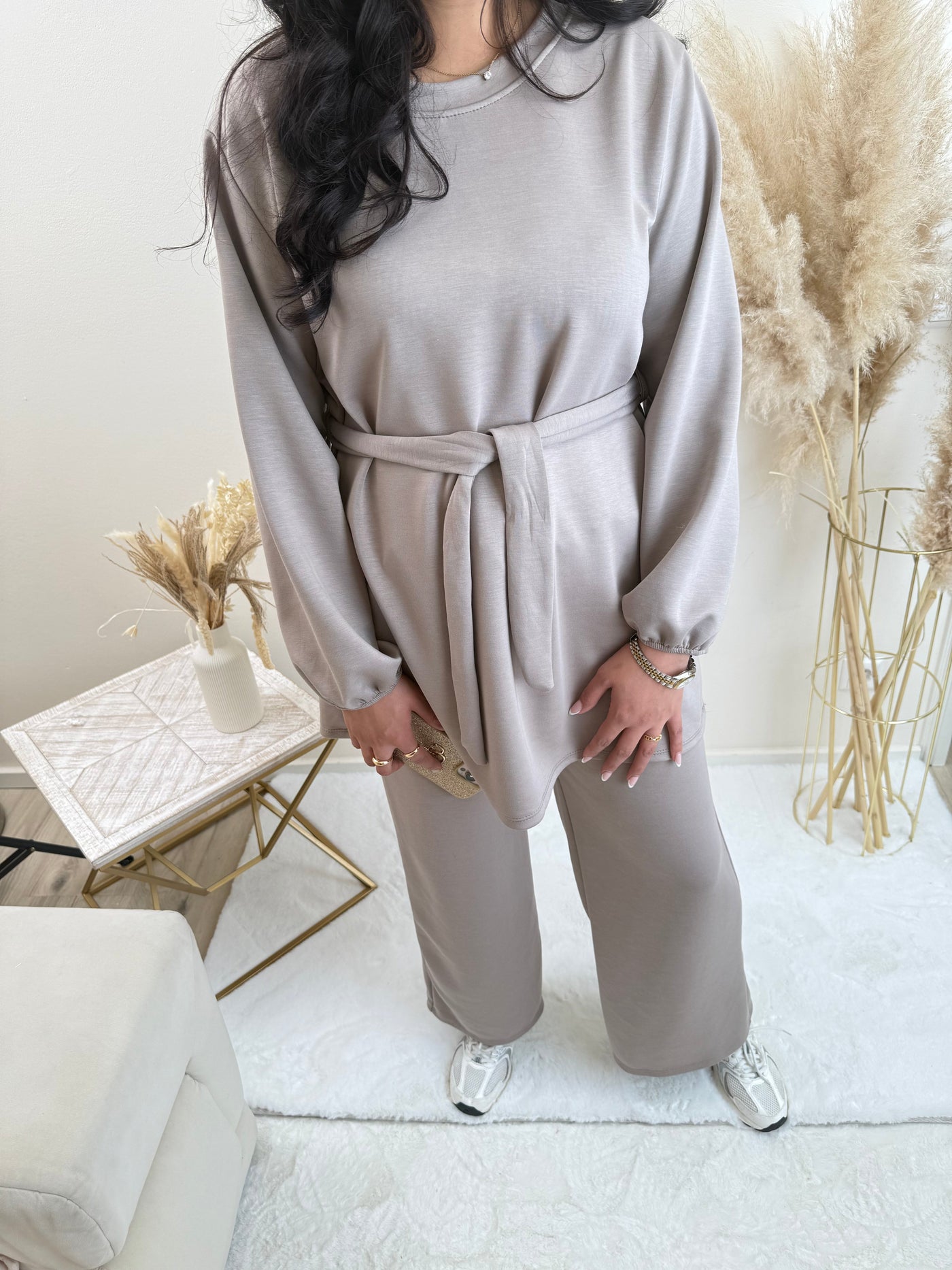 Set mit Stoffgürtel