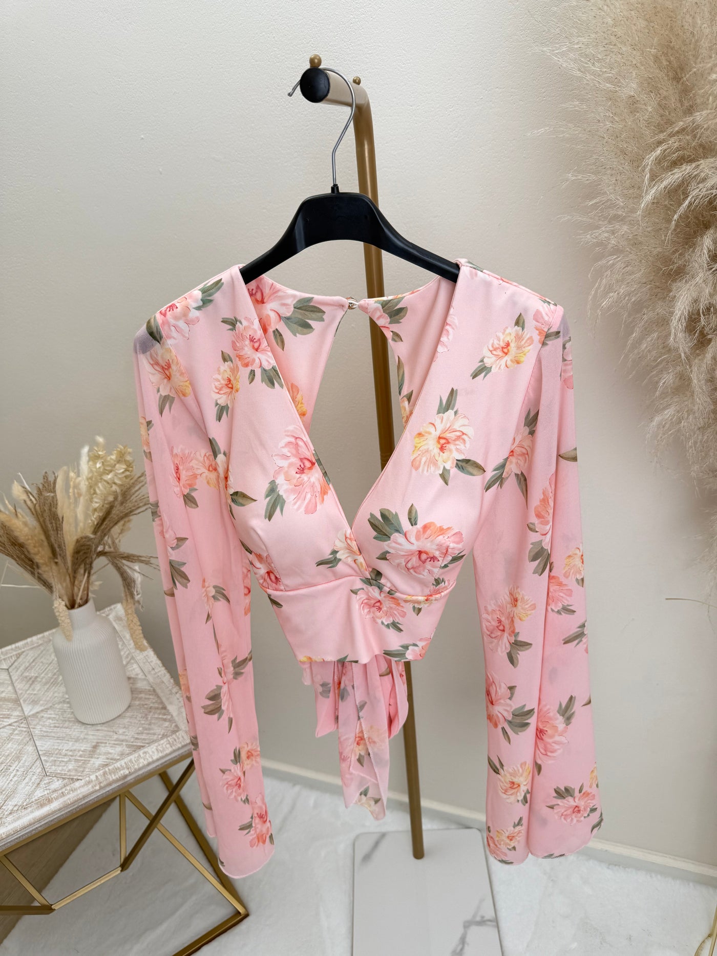 Binde Oberteil Blumen Print