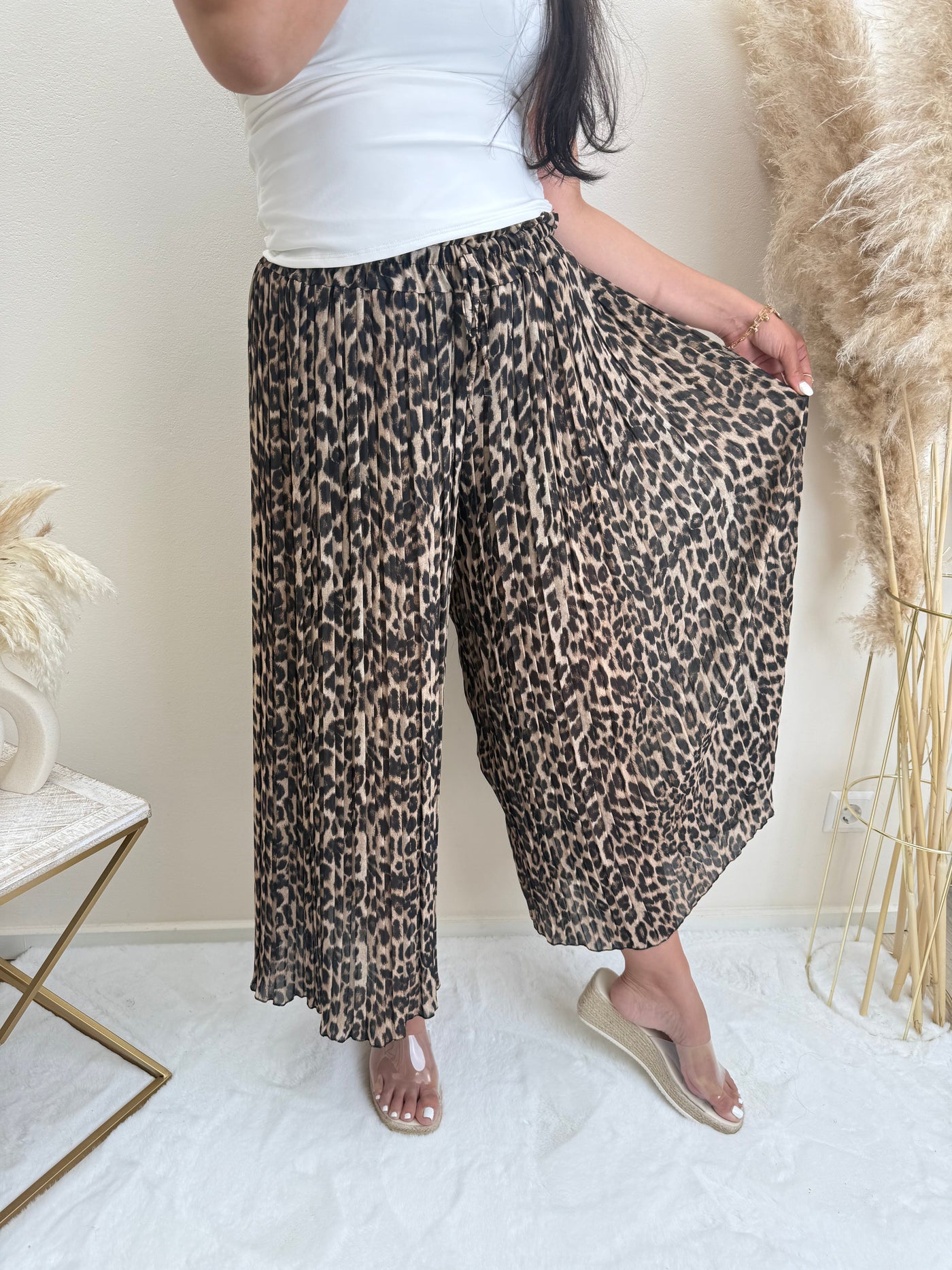 Plissee Hose Leo Print