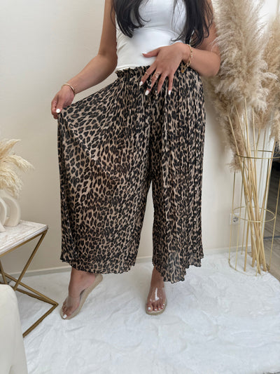 Plissee Hose Leo Print