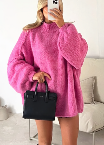 Raquel® | Übergroßer Straßenpullover mit O-Ausschnitt