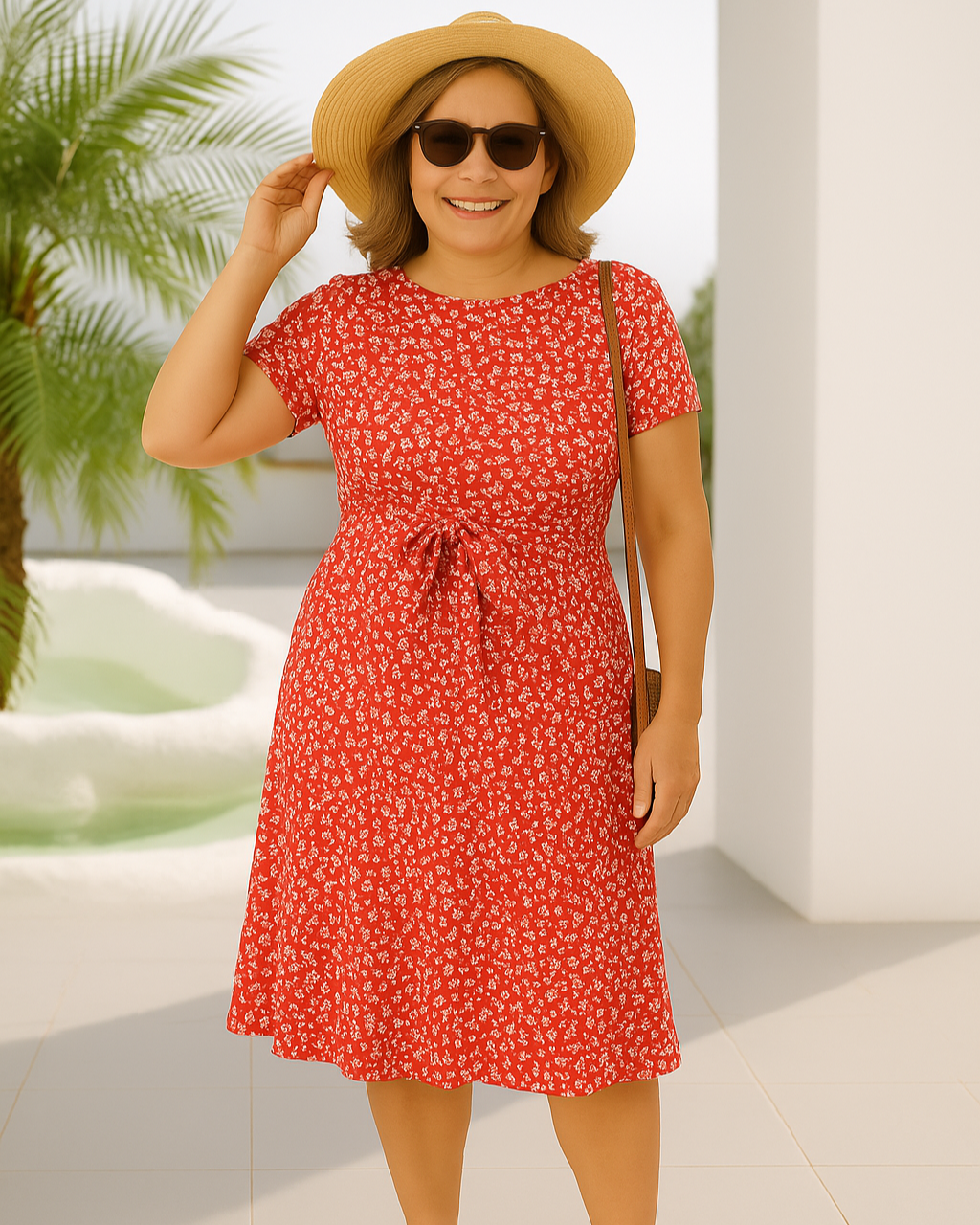 Florales Damen Sommerkleid