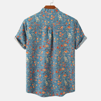 Joryan - MODISCHES HERRENHEMD MIT BLUMENDESIGN – SOMMER IN SEINER STILVOLLEN FORM