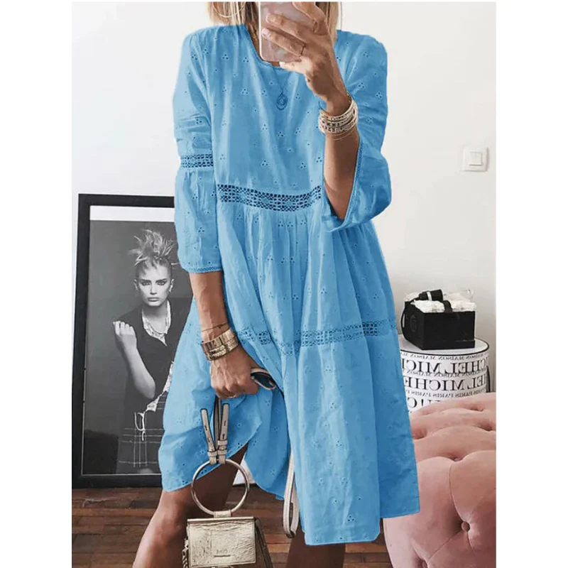 Flor | Elegantes besticktes Kleid für mühelose Eleganz