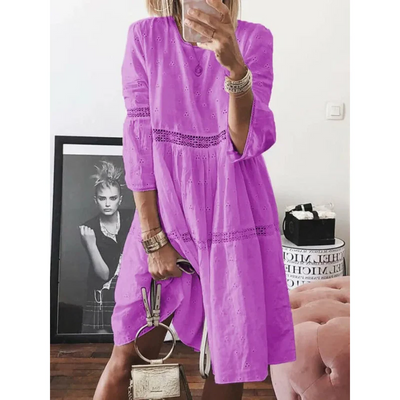 Flor | Elegantes besticktes Kleid für mühelose Eleganz