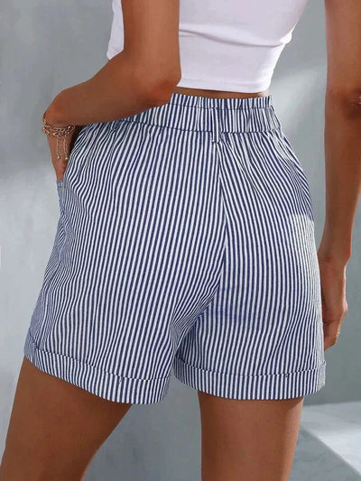 Sally - ComfortFit Gestreifte Shorts mit elastischem Bund