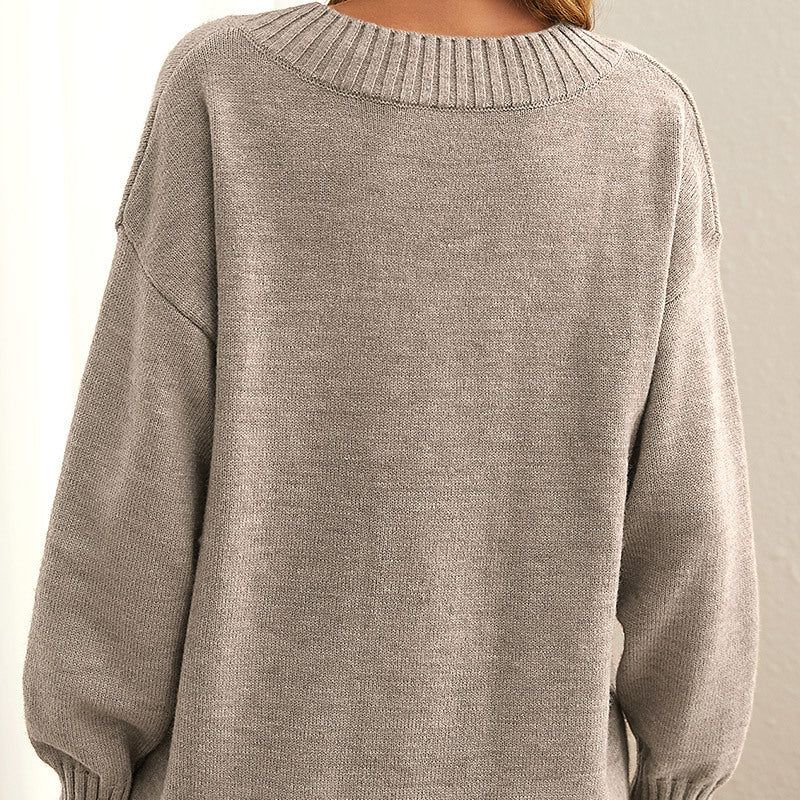 Susa – gestrickter Damenpullover aus Kaschmir mit V-Ausschnitt