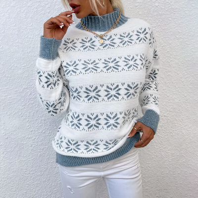 Stylischer Schneeflocken-Pullover für Damen