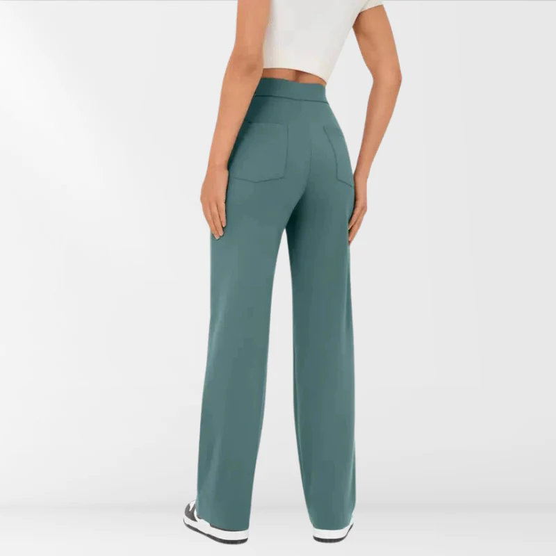 Nora - Hose mit hoher Taille und Knopfleiste