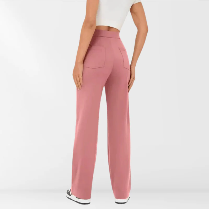 Nora - Hose mit hoher Taille und Knopfleiste