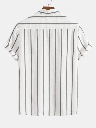 Klassisches Herren Sommer-Set mit Streifen | Hemd & Shorts