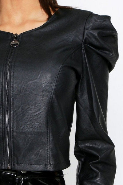 Lily Lederjacke mit Puffärmeln | Ideal für den Sommer
