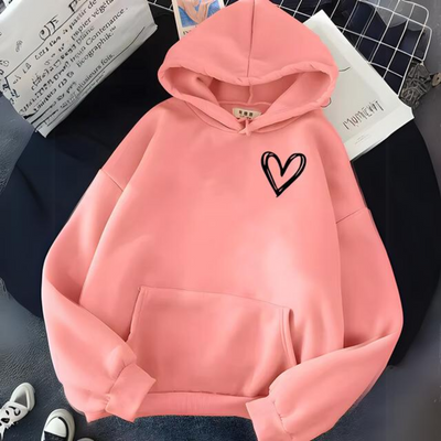 Julieta® | Sweatshirt mit einfachem Herzdruck