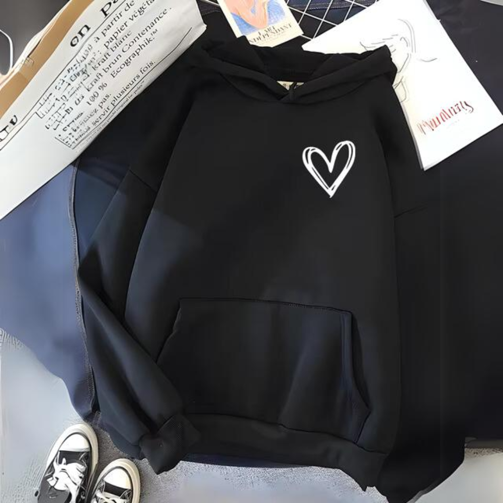 Julieta® | Sweatshirt mit einfachem Herzdruck