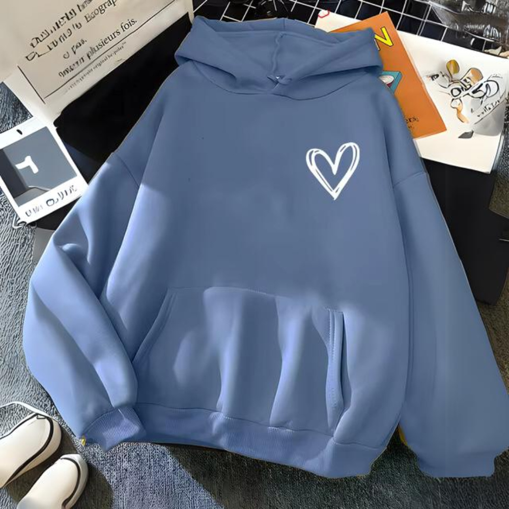 Julieta® | Sweatshirt mit einfachem Herzdruck