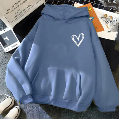 Julieta® | Sweatshirt mit einfachem Herzdruck