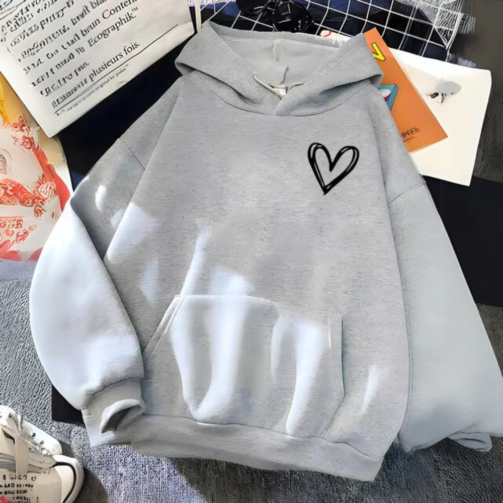 Julieta® | Sweatshirt mit einfachem Herzdruck