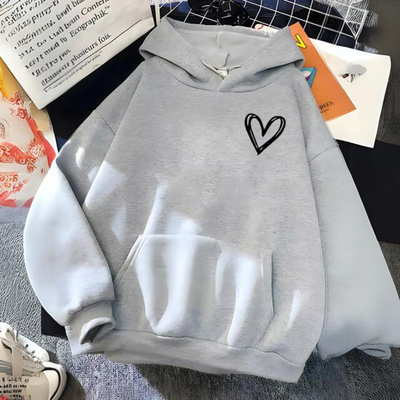 Julieta® | Sweatshirt mit einfachem Herzdruck