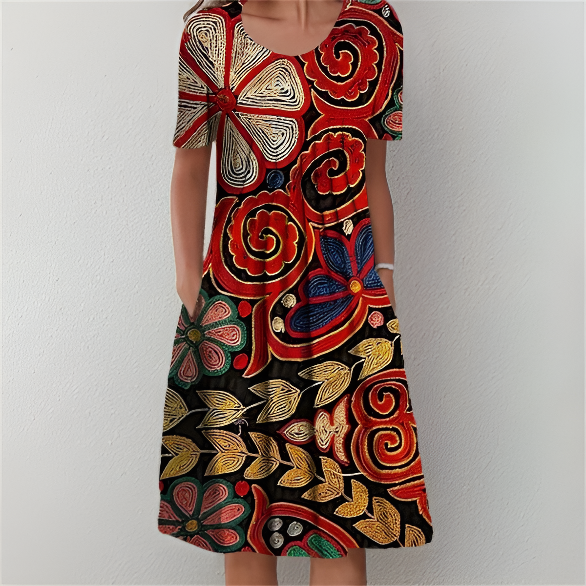 Heather™ Klassisches Geblümtes Kleid