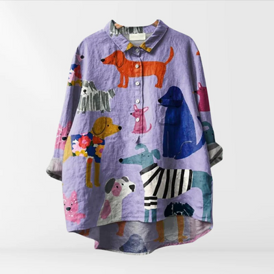 Irene | Leichte Bluse mit Knopfleiste für mühelose Eleganz