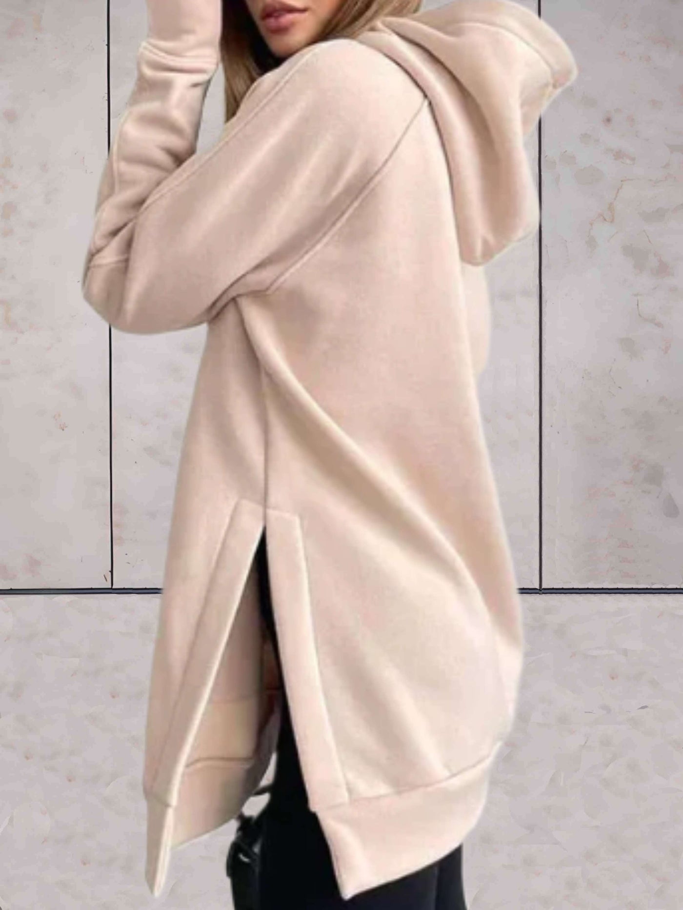 Tatiana® | Leicht zu tragendes Oversize-Sweatshirt mit Kapuze, Seitenschlitzen und losen Taschen