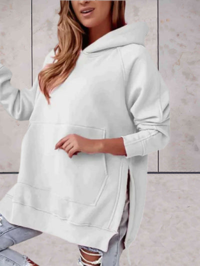Tatiana® | Leicht zu tragendes Oversize-Sweatshirt mit Kapuze, Seitenschlitzen und losen Taschen