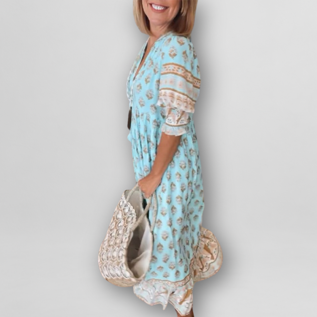 Lässiges Damen Sommerkleid mit Muster