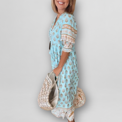 Lässiges Damen Sommerkleid mit Muster