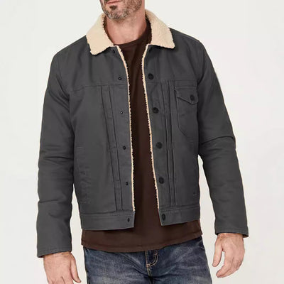 Herren Fleece gefütterte Bikerjacke Aliams