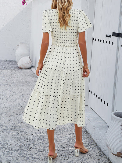 Lola | Figurbetontes Polka Dot Kleid