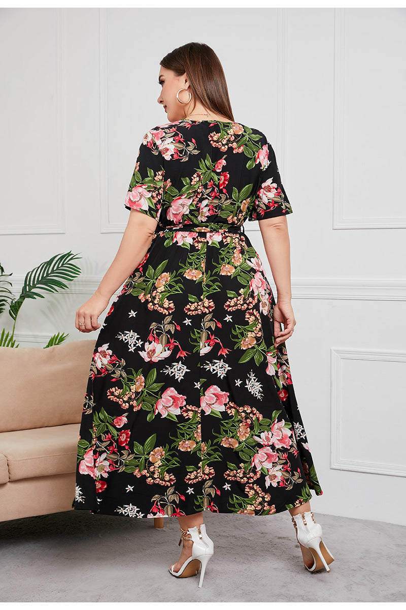 Mia | Bauchfreundliches Blumen-Maxikleid