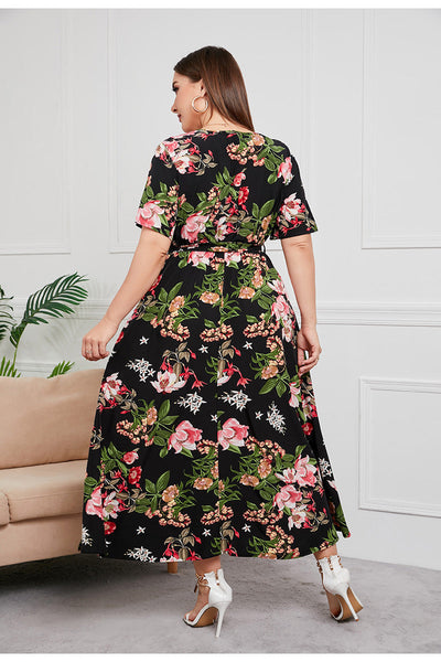 Mia | Bauchfreundliches Blumen-Maxikleid