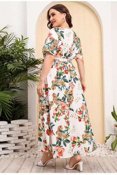 Mia | Bauchfreundliches Blumen-Maxikleid