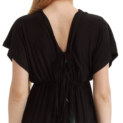 Ella | Bauchschmeichelndes Schmetterlings-Maxikleid