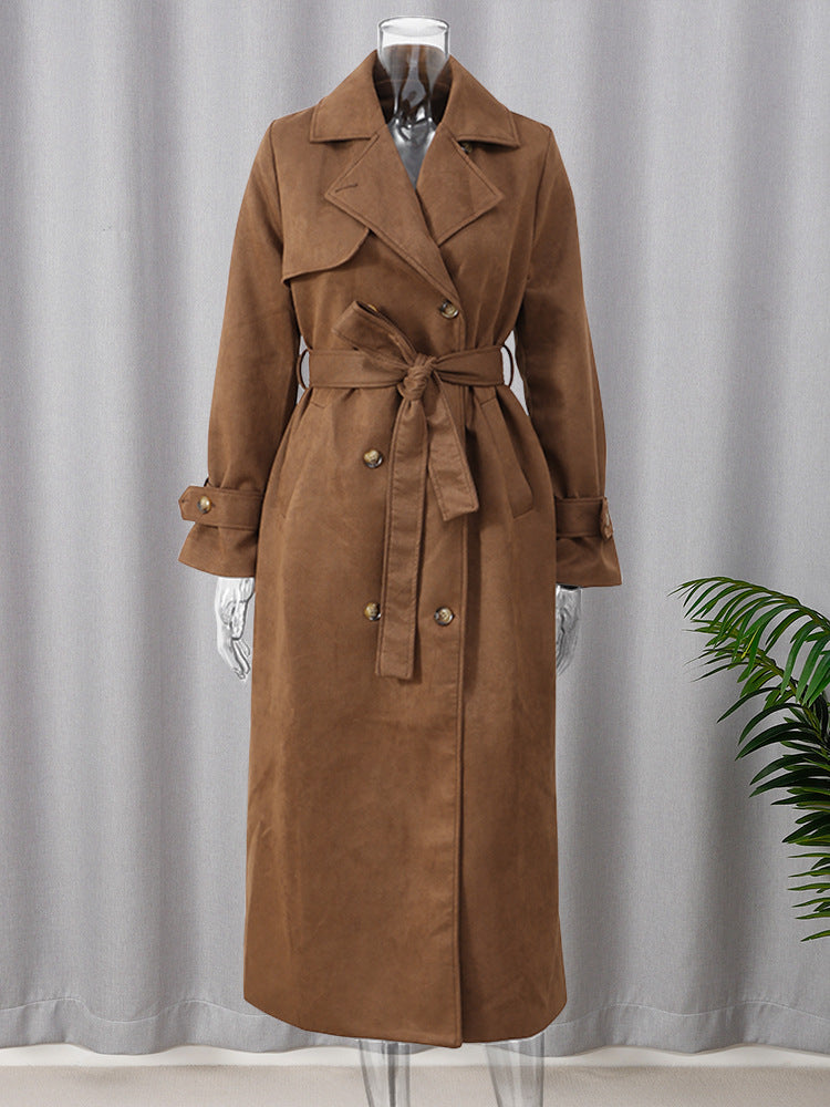 Beatriz® | Eleganter Wildledermantel mit Gürtel