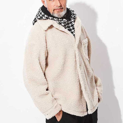 Herren kuschelige Fleecejacke mit praktischem Taschen-Design Aliams