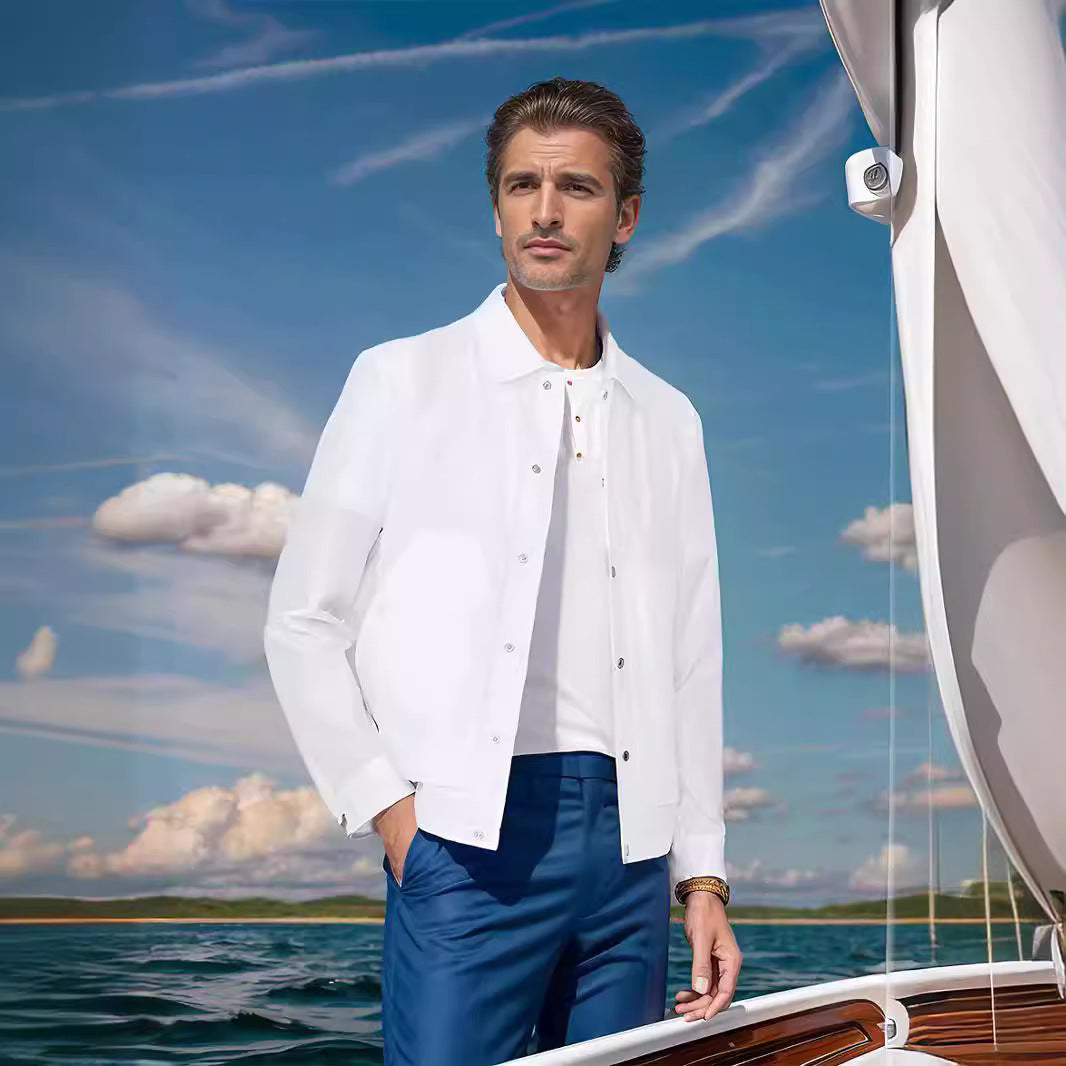 Herren modische Übergangsjacke mit praktischen Taschen Aliams