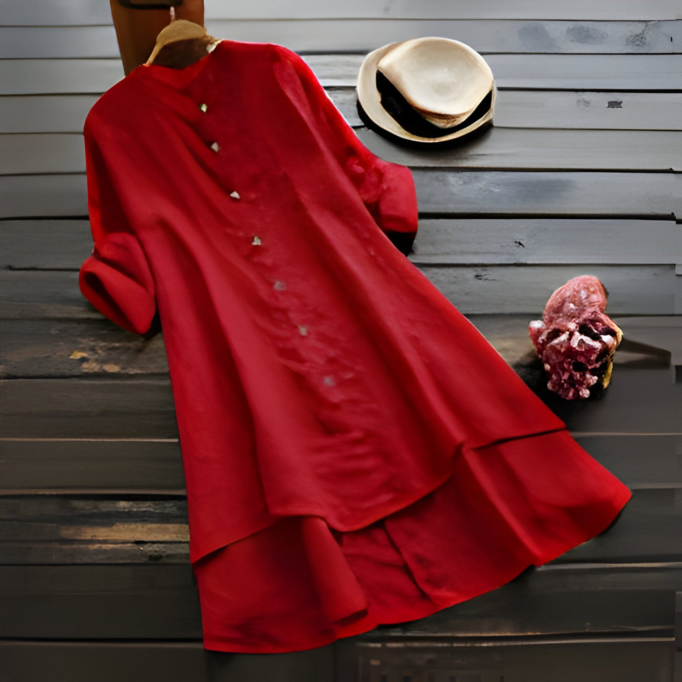 Gabbi - Sommerkleid aus Baumwolle und Leinen in Übergröße