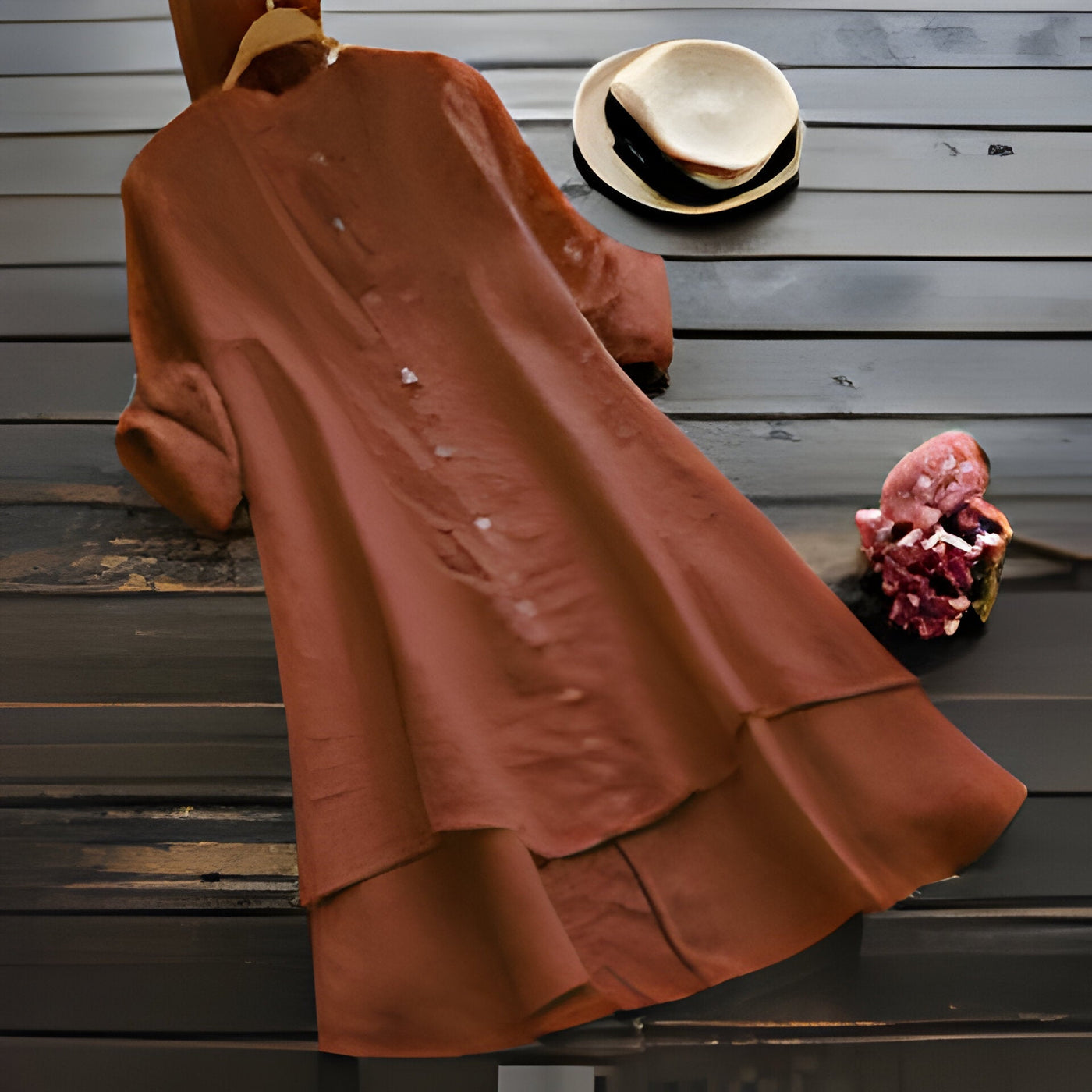 Gabbi - Sommerkleid aus Baumwolle und Leinen in Übergröße