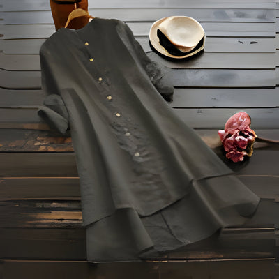 Gabbi - Sommerkleid aus Baumwolle und Leinen in Übergröße