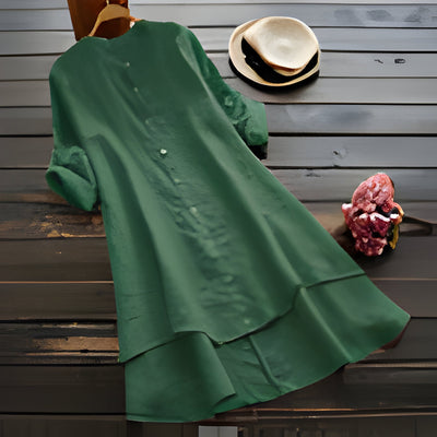 Gabbi - Sommerkleid aus Baumwolle und Leinen in Übergröße