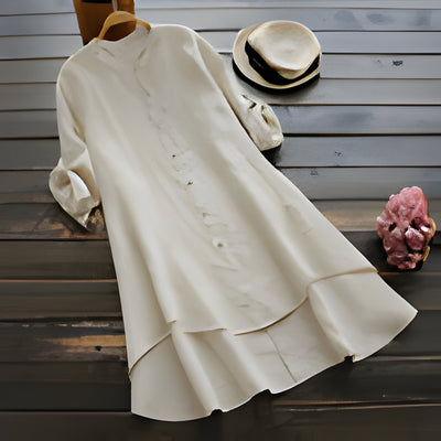 Gabbi - Sommerkleid aus Baumwolle und Leinen in Übergröße