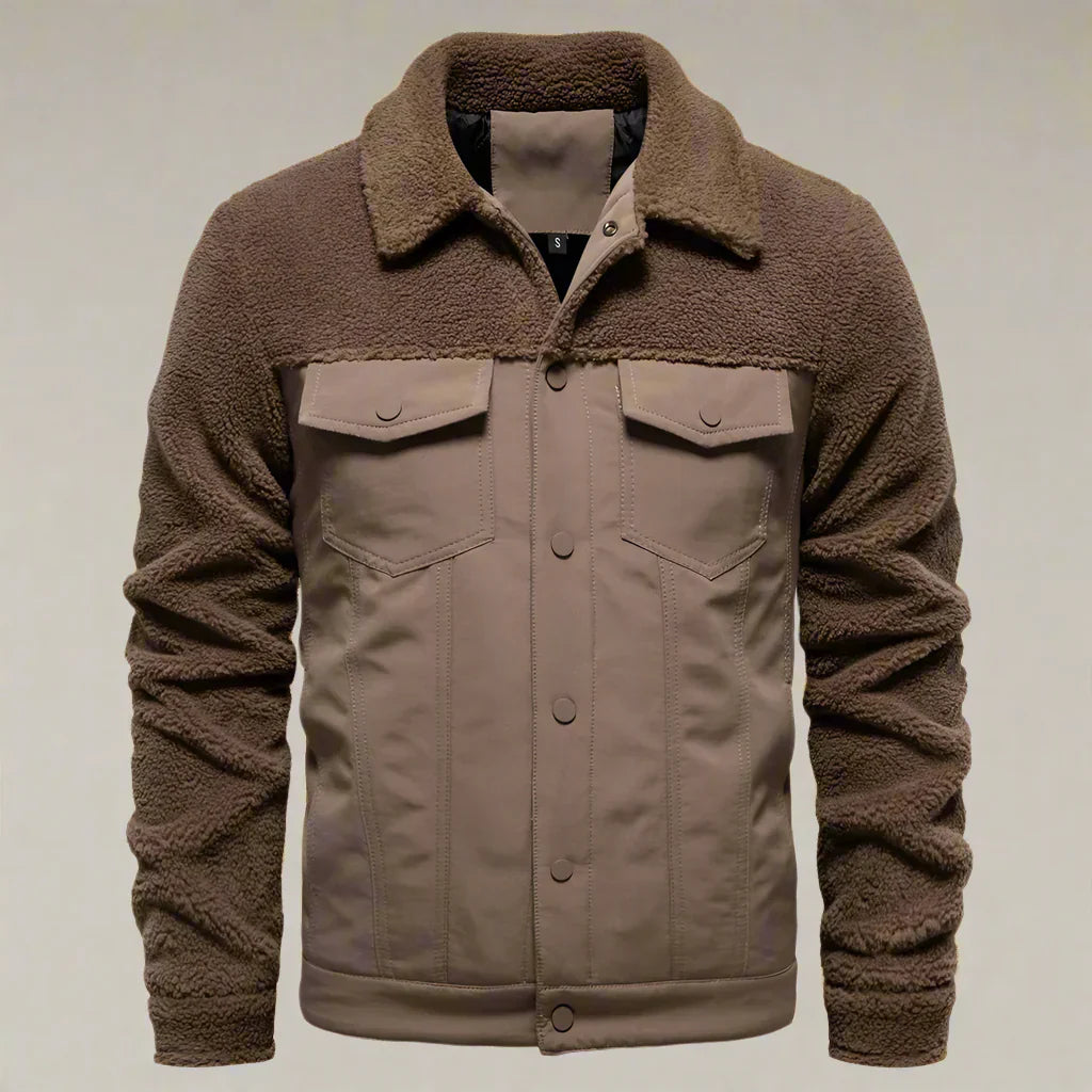 Warme Herren Sherpa Jacke