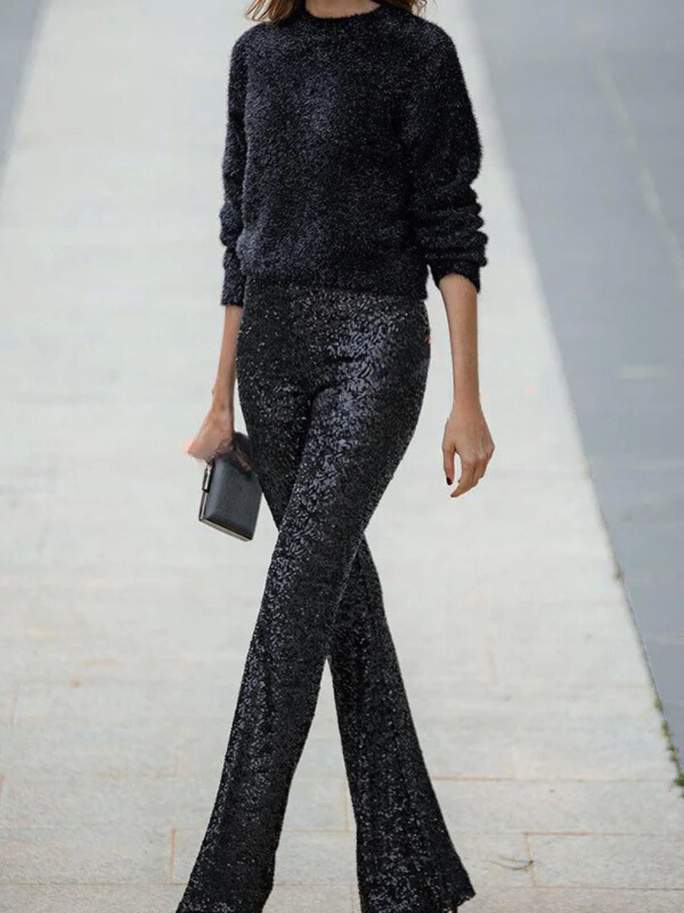 Nariko | Glockenbodenhose mit pailetten