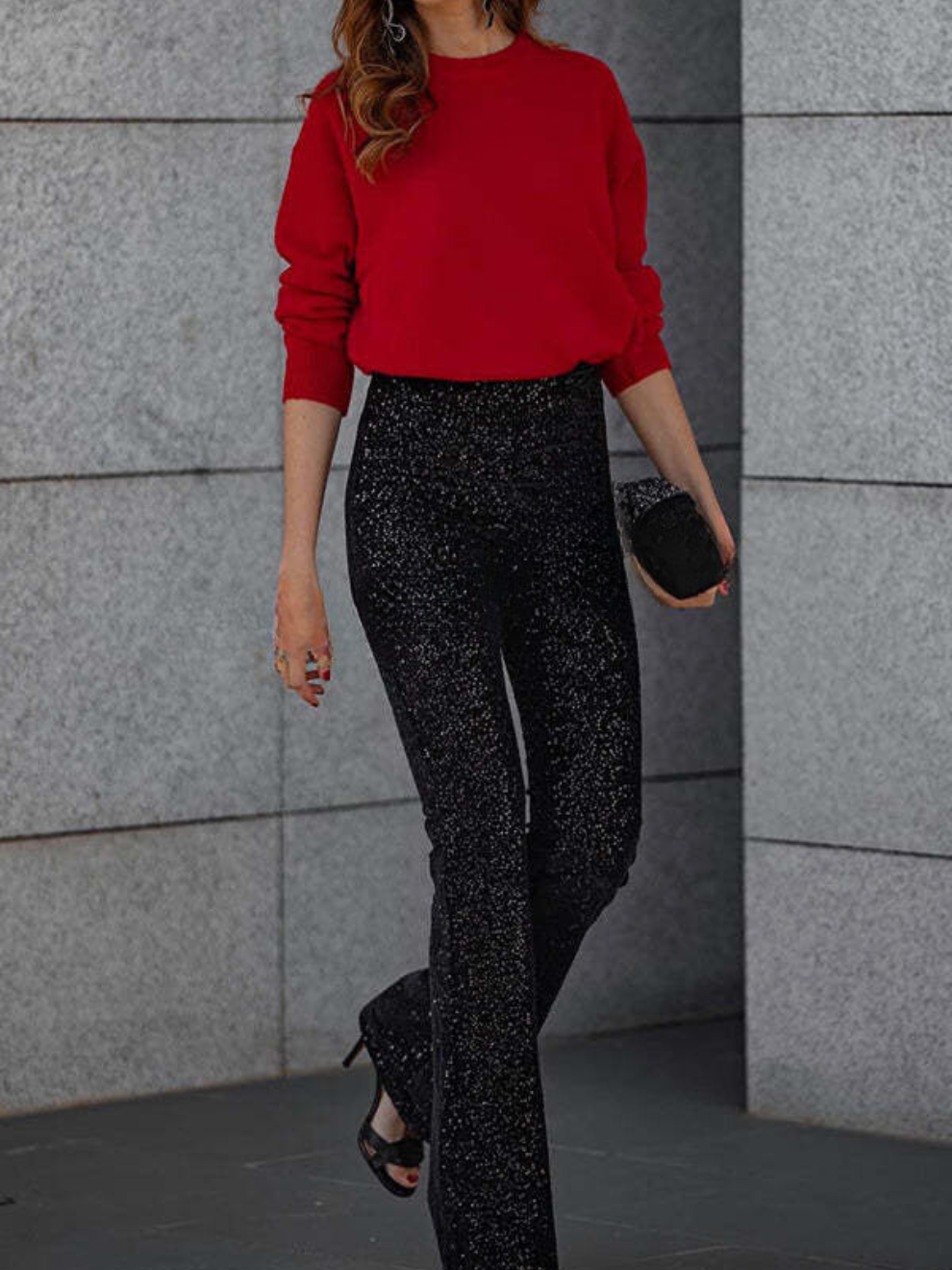 Nariko | Glockenbodenhose mit pailetten