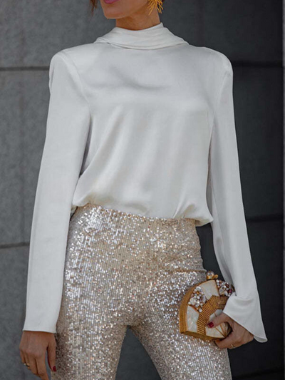 Nariko | Glockenbodenhose mit pailetten