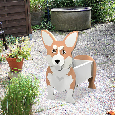 Corgi-Themed Flower Pot
