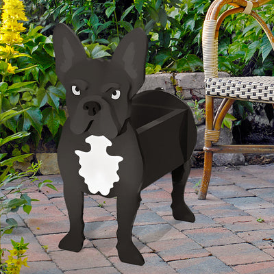 Blumentopf im Französische Bulldogge Design