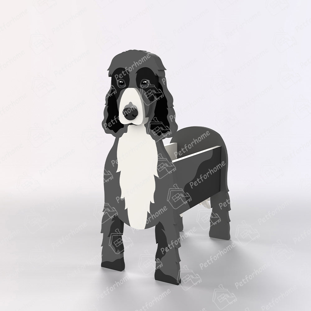 Blumentopf im Englischen Cocker Spaniel Design