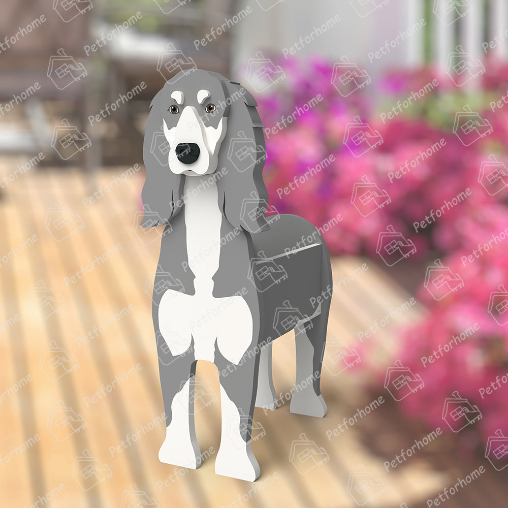 Saluki Dog Flower Pot